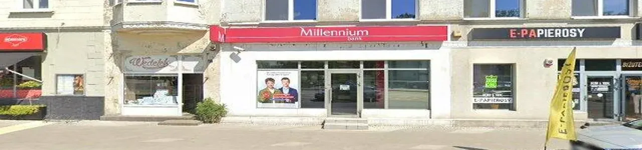 Zdjęcie placówki Banku Millennium przy ulicy Zamkowej w Pabianicach