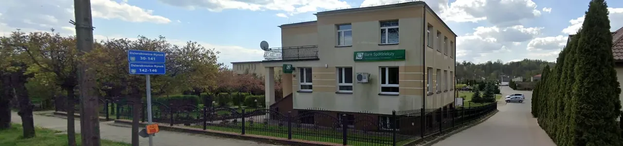 Zdjęcie placówki Banku Spółdzielczego przy ulicy Rynek w Dzierzkowicach