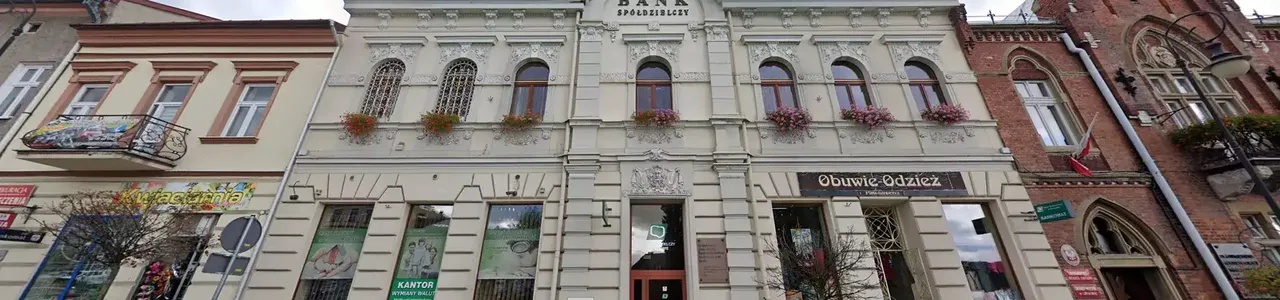 Zdjęcie placówki Banku Spółdzielczego przy ulicy Grunwaldzkiej w Grybowie