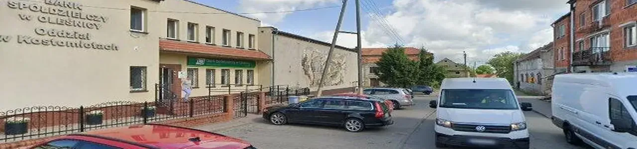 Zdjęcie placówki Banku Spółdzielczego przy ulicy Rynek w Kostomłotach