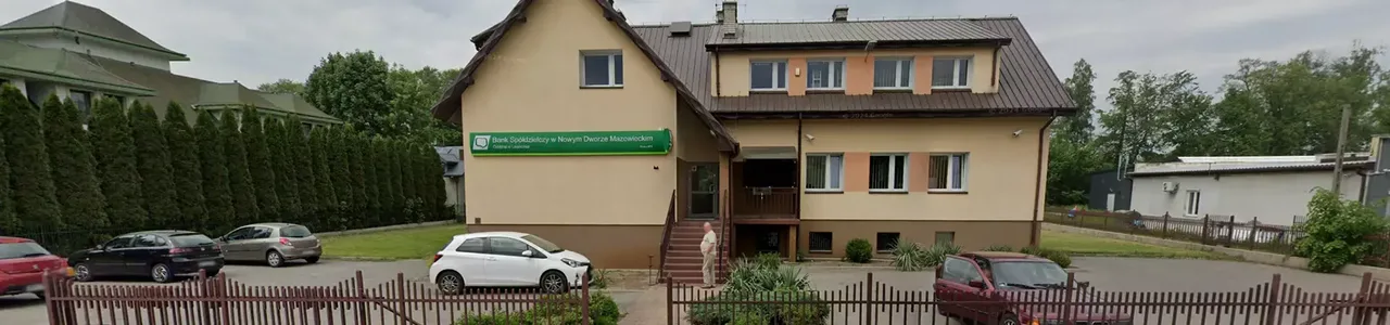 Zdjęcie placówki Banku Spółdzielczego przy ulicy Partyzantów w Leoncinie