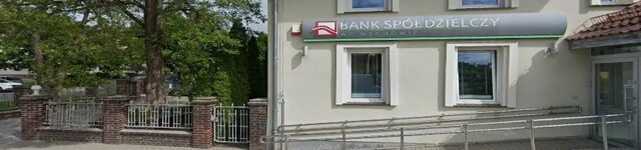 Zdjęcie placówki Banku Spółdzielczego w Polkowicach przy ulicy Targowej.