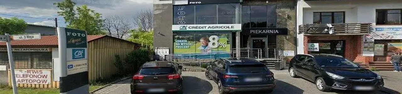 Zdjęcie placówki Credit Agricole przy ulicy 3 Maja w Proszowicach