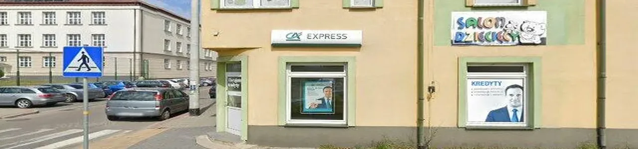 Zdjęcie placówki Credit Agricole przy ulicy Jarosława Dąbrowskiego w Przasnyszu