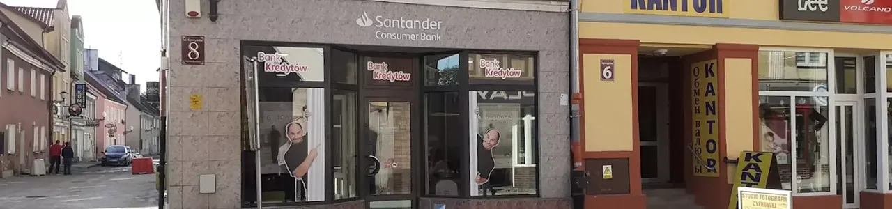 Zdjęcie placówki Santander Consumer Bank przy ulicy Kętrzyńskiej w Bartoszycach