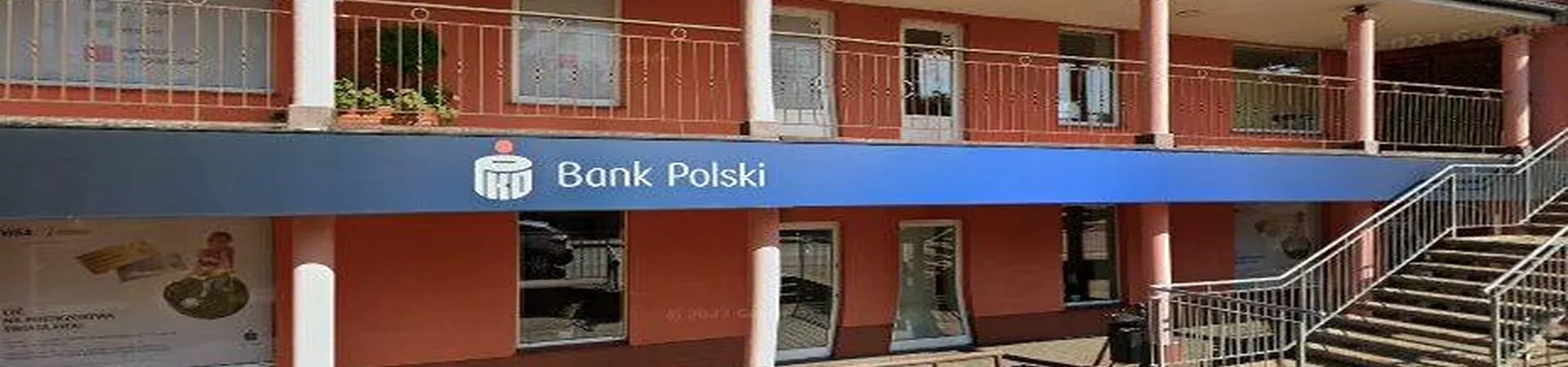 Zdjęcie placówki banku PKO Bank Polski przy ulicy Farbiarskiej w Mosinie