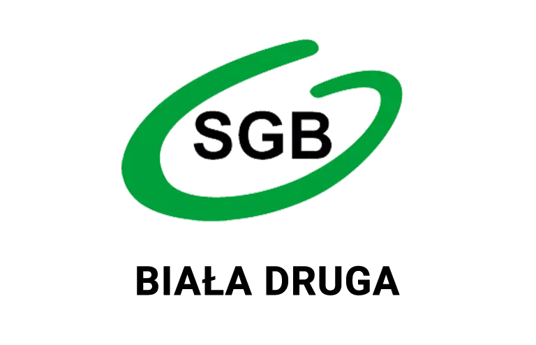 Logo białodrugiej placówki banku spółdzielczego