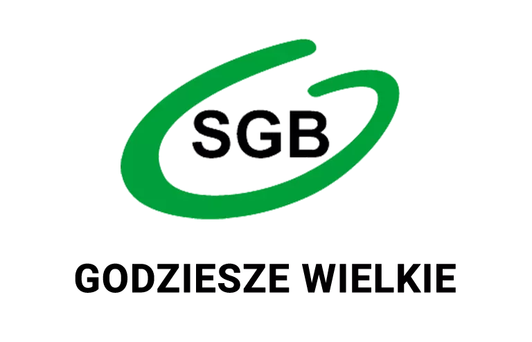 Logo godzieskiej wielkiej placówki banku spółdzielczego