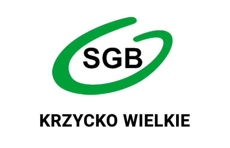 Logo krzyckiej wielkiej placówki banku spółdzielczego