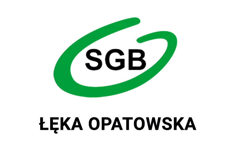 Logo łekiej opatowskiej placówki banku spółdzielczego