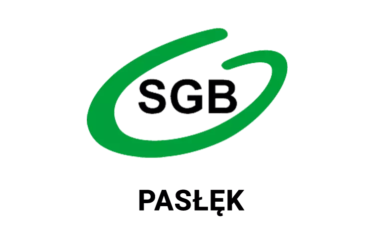 Logo oddziału banku spółdzielczego w Pasłęku