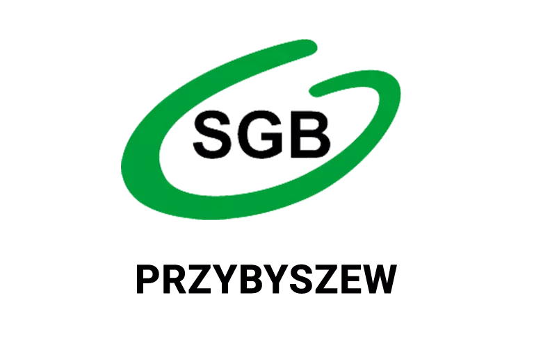 Logo przybyszewskiej placówki banku spółdzielczego