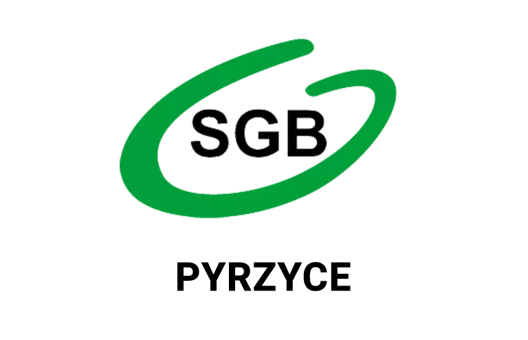Logo pyrzyckiej placówki banku spółdzielczego