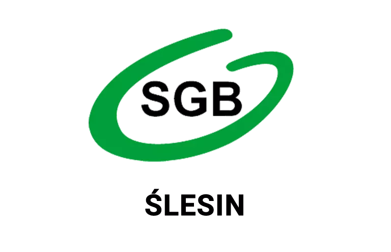 Logo oddziału banku spółdzielczego w Ślesinie