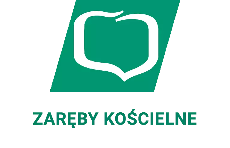 Logo zarębskiej kościelnej placówki banku spółdzielczego (BPS)