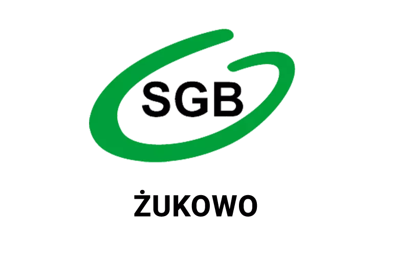 Logo oddziału banku spółdzielczego w Żukowie