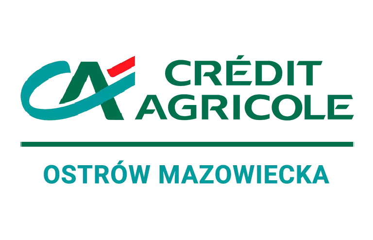 Logo oddziału Credit Agricole w Ostrowi Mazowieckiej