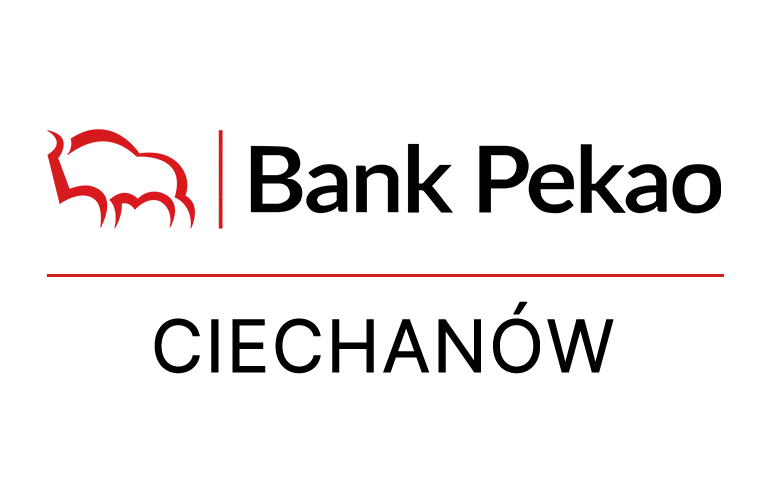 Logo ciechanowskiej placówki Banku Pekao