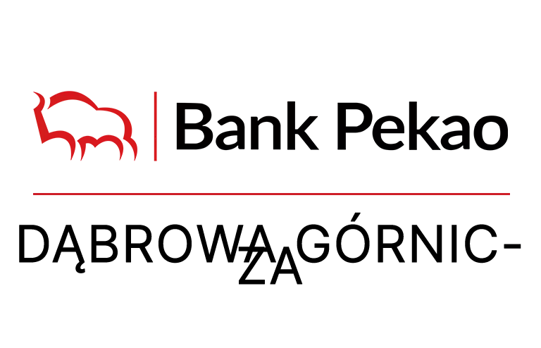 Logo dąbrowskiej placówki Banku Pekao