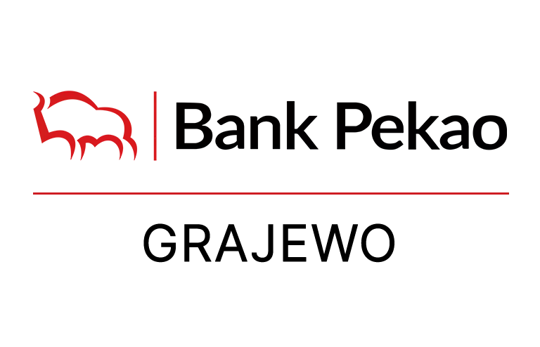 Logo grajewskiej placówki Banku Pekao