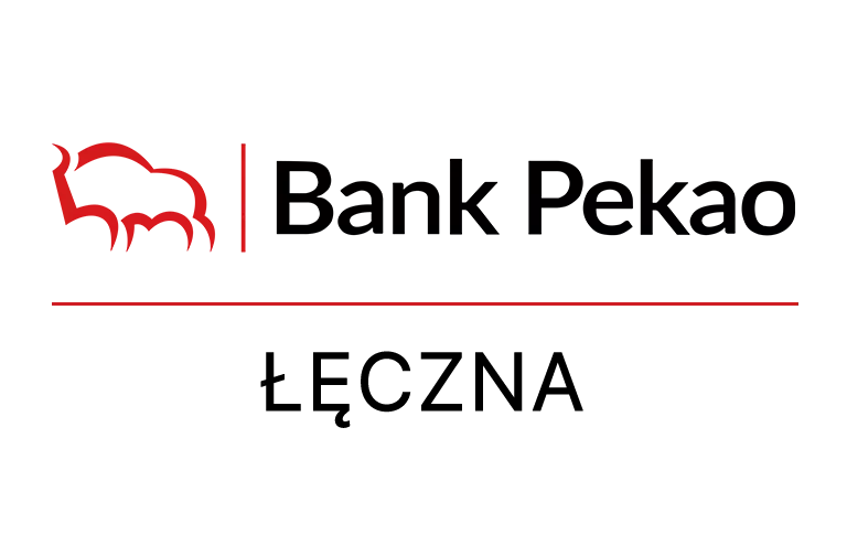 Logo łęczyńskiej placówki Banku Pekao