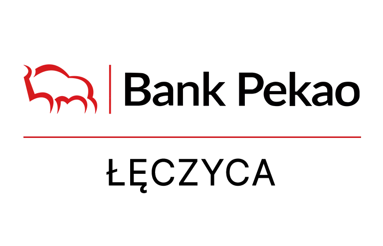 Logo łęczyckiej placówki Banku Pekao