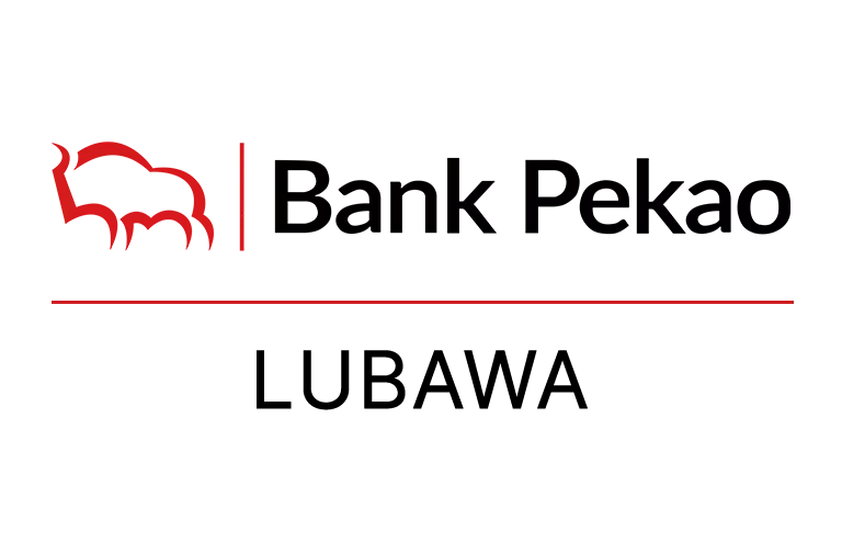 Logo lubawskiej placówki Banku Pekao
