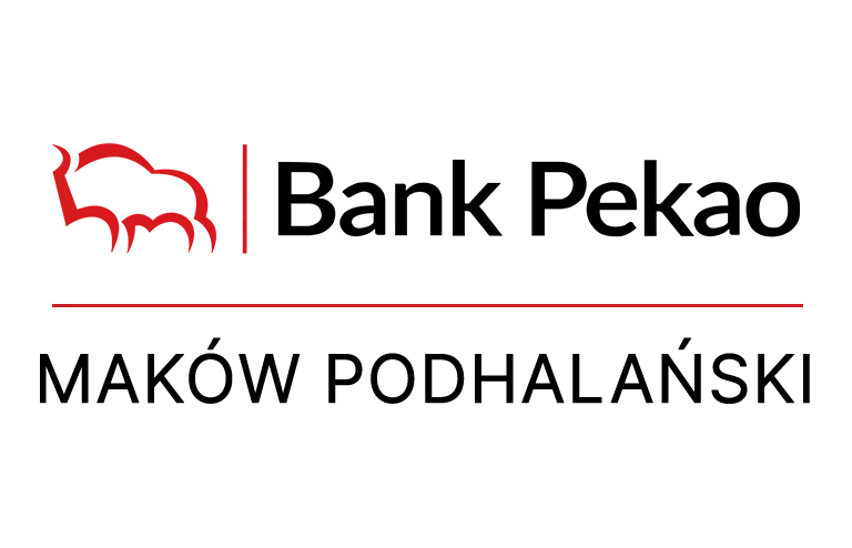 Logo makowskiej placówki Banku Pekao