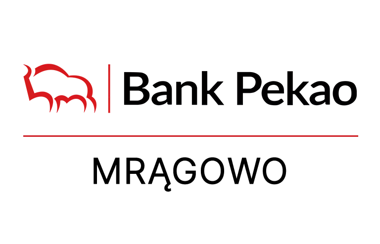 Logo mrągowskiej placówki Banku Pekao