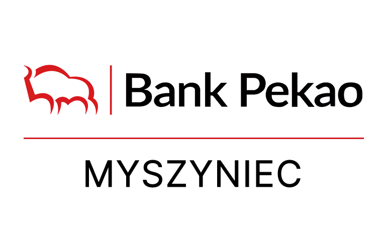 Logo myszyńskiej placówki Banku Pekao