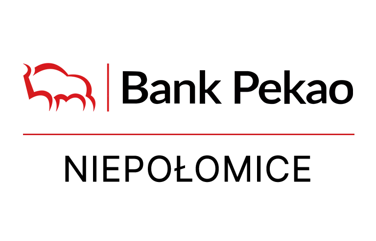 Logo niepołomickiej placówki Banku Pekao