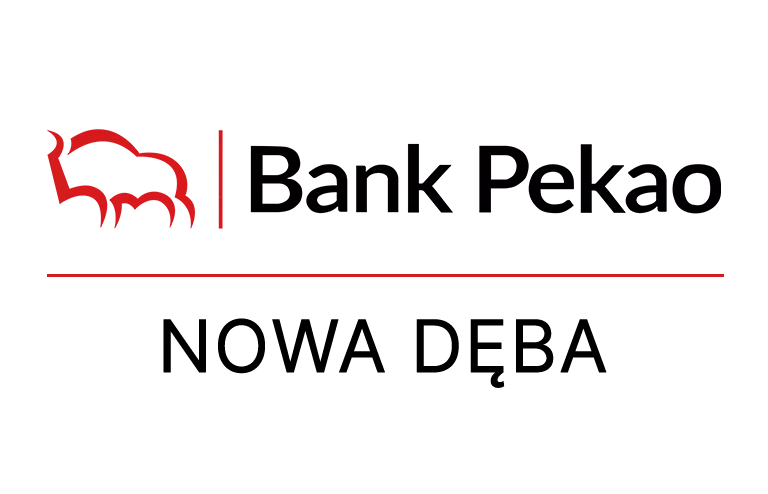 Logo nowodębskiej placówki Banku Pekao