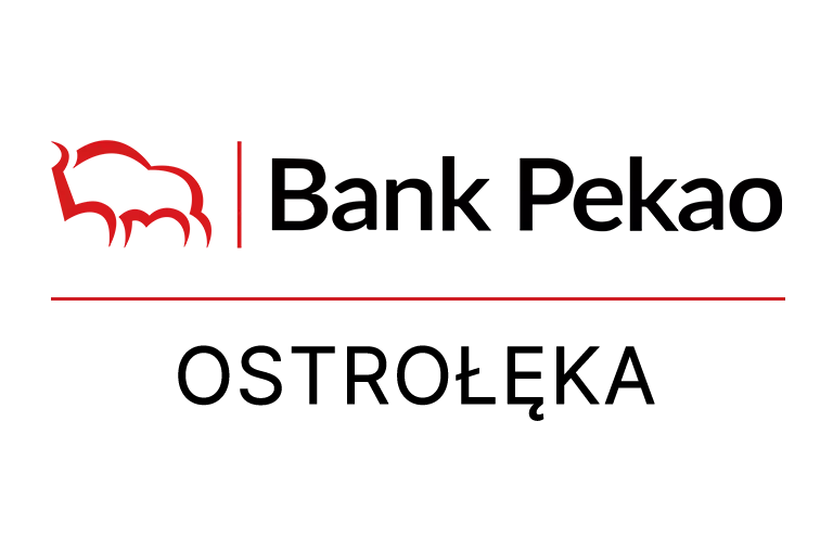 Logo ostrołęckiej placówki Banku Pekao