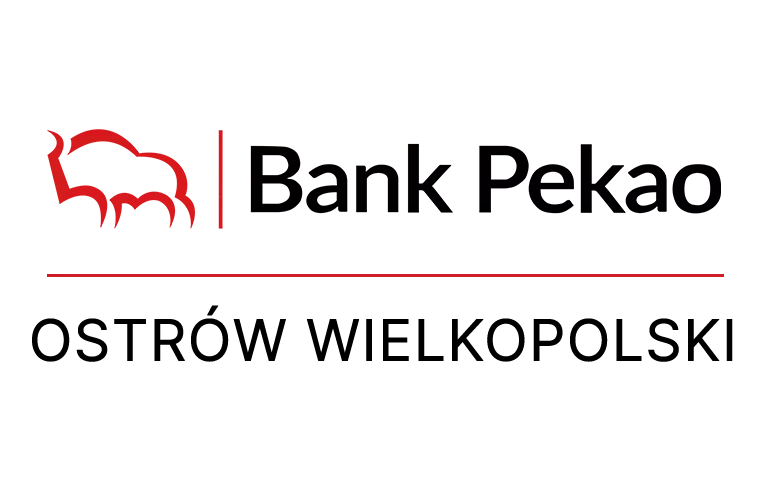 Logo ostrowskiej wielkopolskiej placówki Banku Pekao