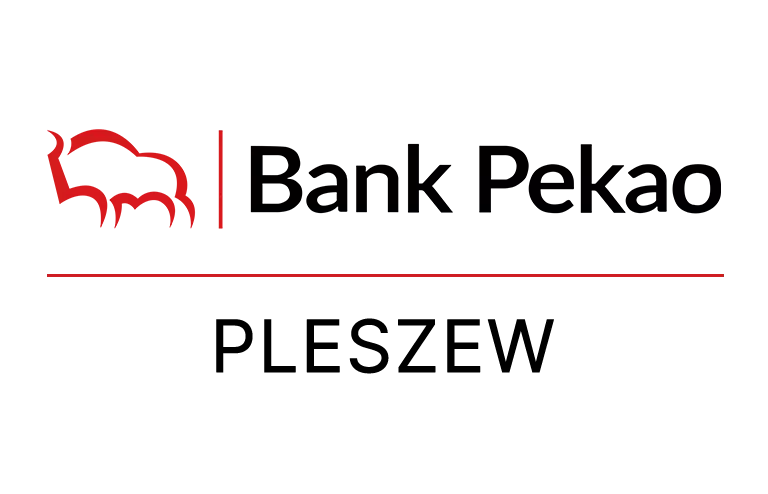 Logo pleszewskiej placówki Banku Pekao