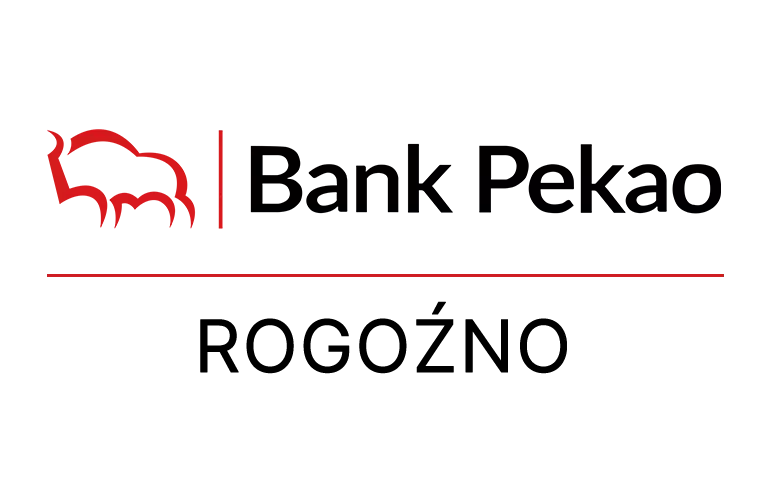 Logo rogozińskiej placówki Banku Pekao