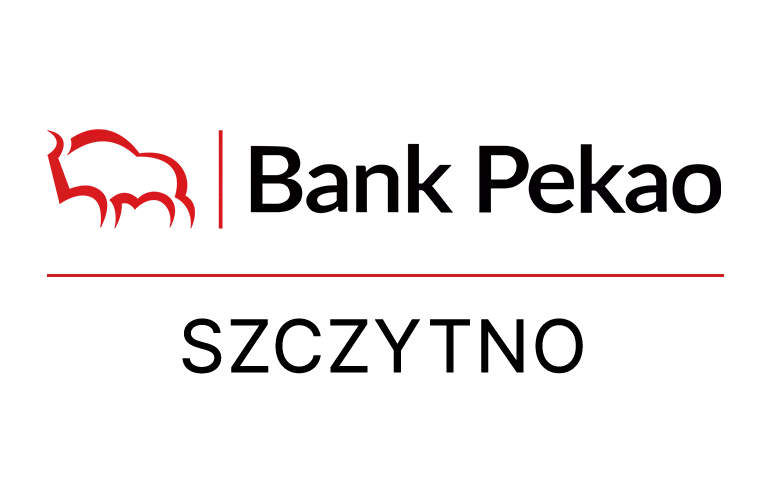 Logo szczycieńskiej placówki Banku Pekao