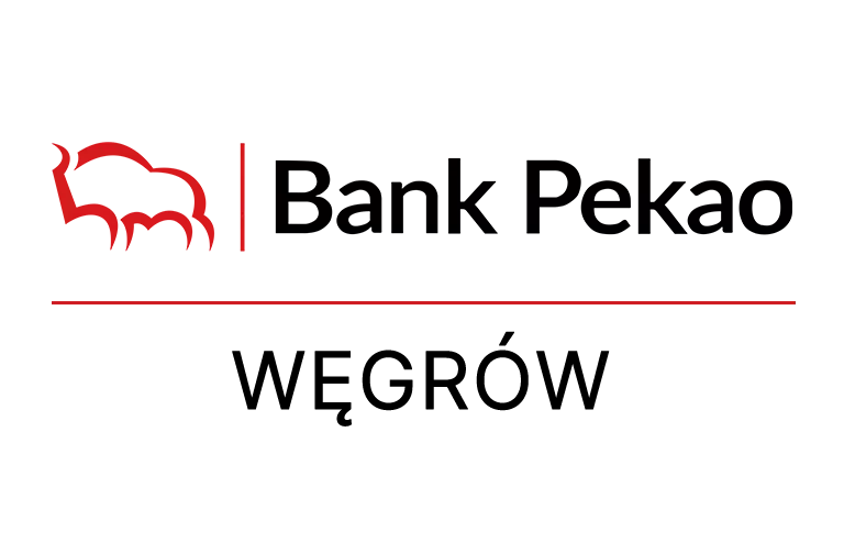 Logo węgrowskiej placówki Banku Pekao