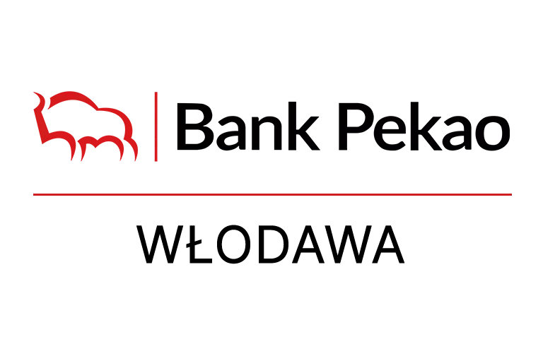 Logo włodawskiej placówki Banku Pekao