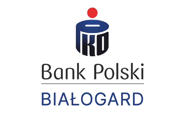 Logo białogardzkiej placówki banku PKO Bank Polski SA