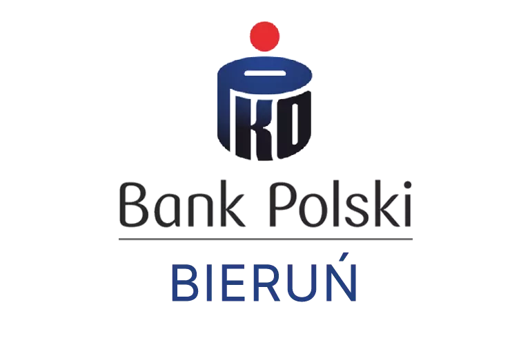 Logo bieruńskiej placówki banku PKO Bank Polski SA