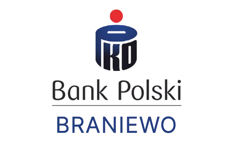 Logo braniewskiej placówki banku PKO Bank Polski SA