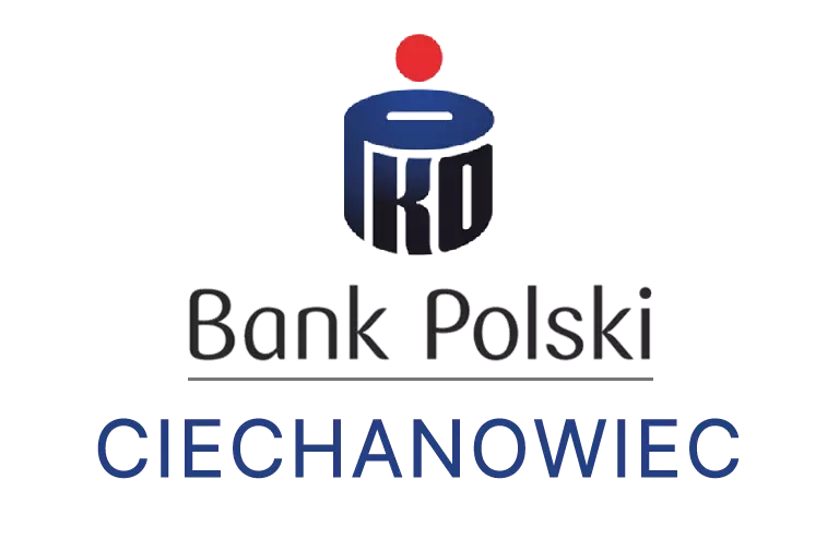 Logo ciechanowieckiej placówki banku PKO Bank Polski SA