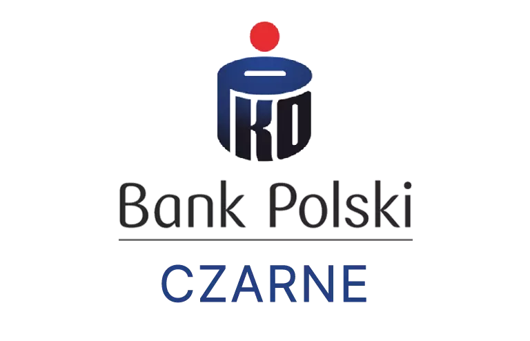 Logo czarnej placówki banku PKO Bank Polski SA
