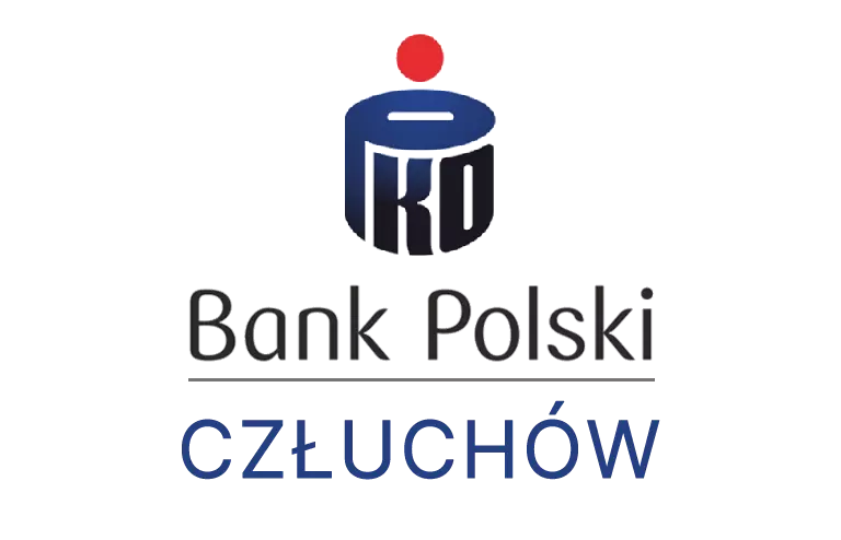 Logo człuchowskiej placówki banku PKO Bank Polski SA