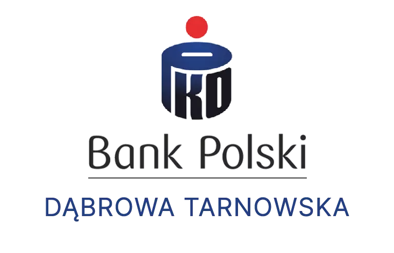 Logo dąbrowskiej placówki banku PKO Bank Polski SA
