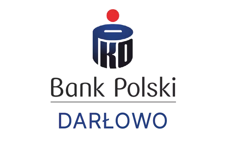 Logo darłowskiej placówki banku PKO Bank Polski SA