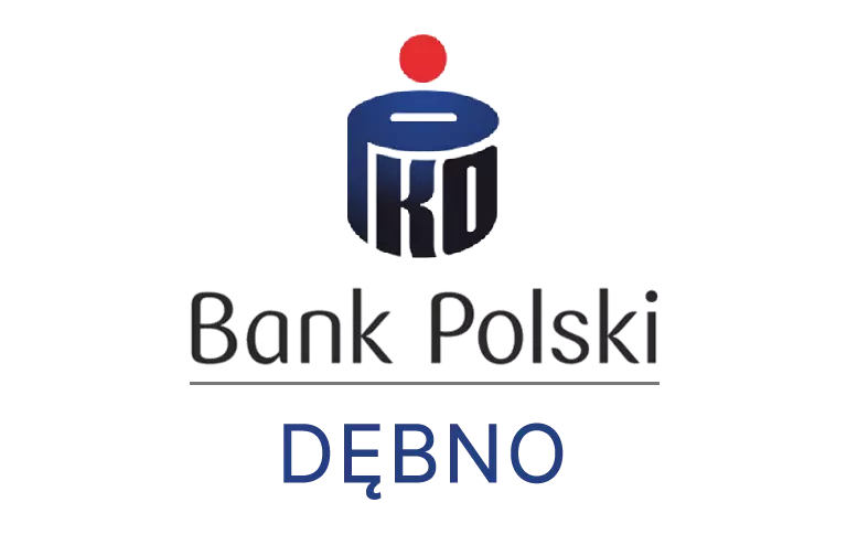 Logo dębnowskiej placówki banku PKO Bank Polski SA