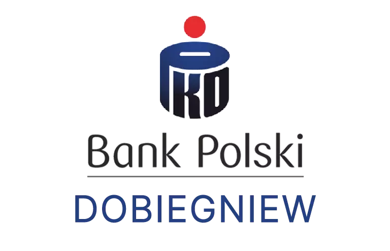 Logo dobiegniewskiej placówki banku PKO Bank Polski SA
