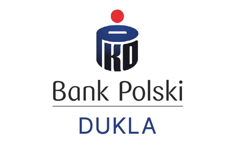 Logo dukielskiej placówki banku PKO Bank Polski SA